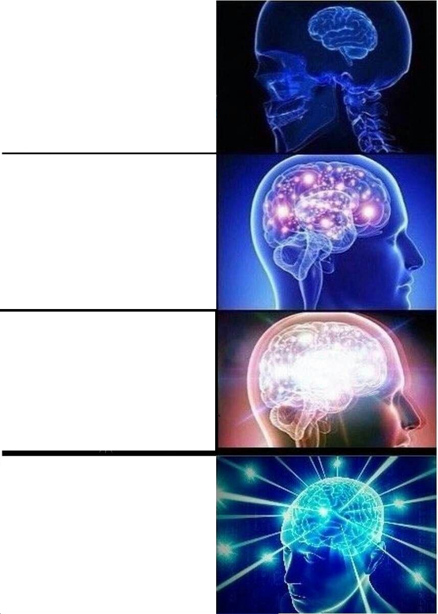 Expanding Brain meme about Plum Goodness