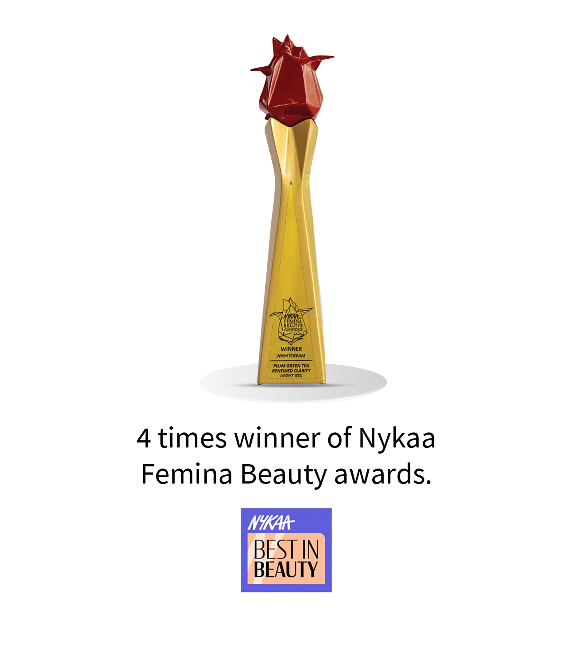 Plum Goodness award shown on the About us page